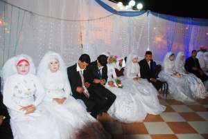 188 семейных пар узаконили свои отношения в массовой свадьбе в Египте