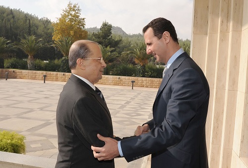 Президент Сирии Башар Асад на встрече с Мишелем Ауном